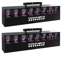 2x Equinox Domin8R II LED Scanner Bar + přepravní box